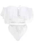 Amir Slama lace short sleeves bodysuit - White