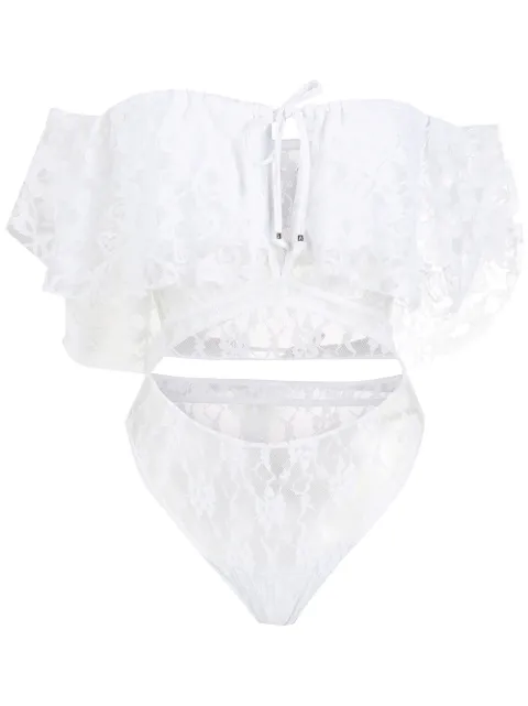 Amir Slama lace short sleeves bodysuit