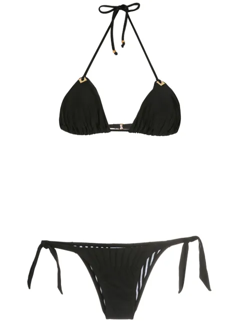Amir Slama textured triangle bikini set