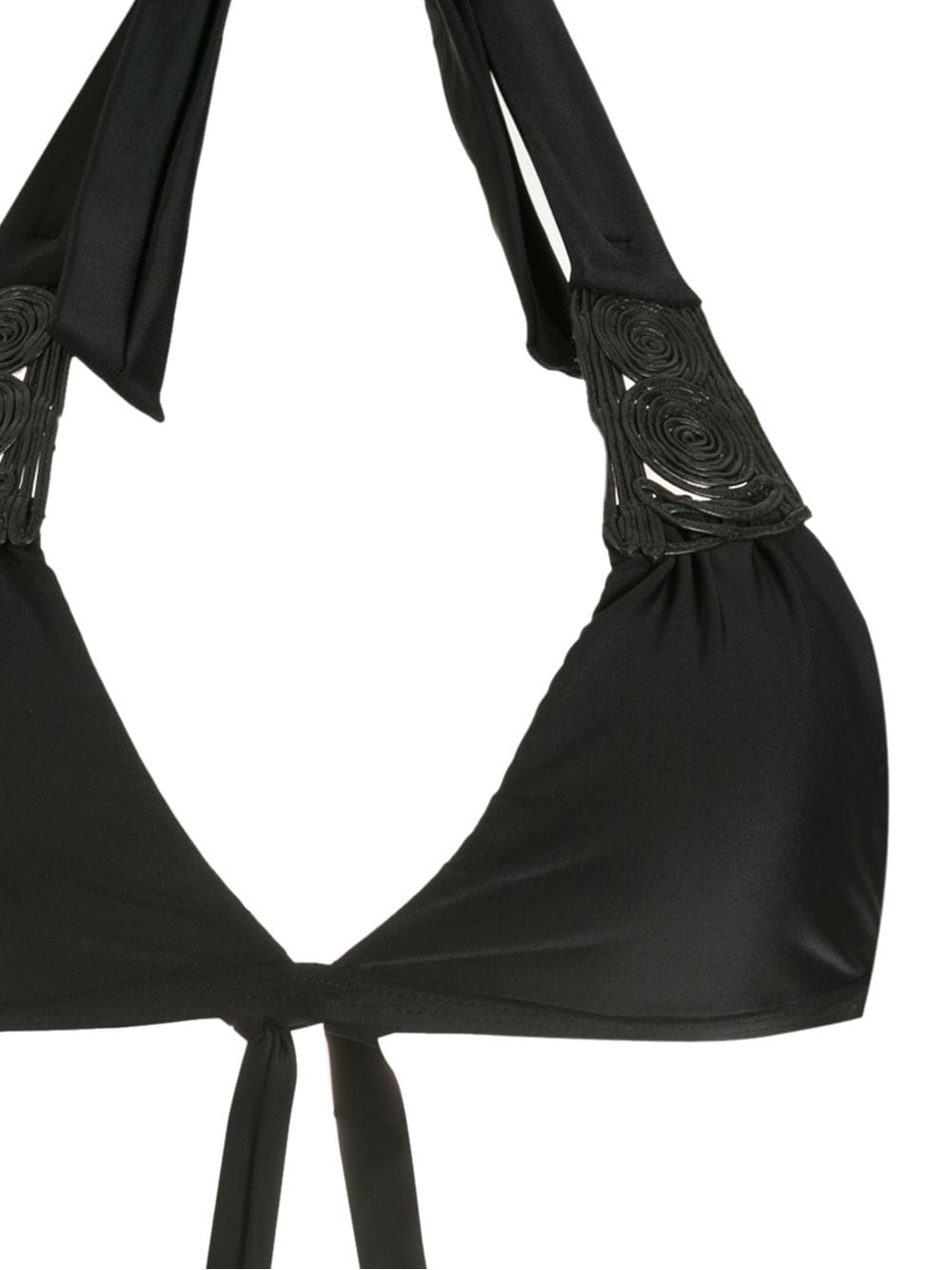Shop Amir Slama Textured Halterneck Bikini Set In Schwarz