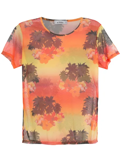 Amir Slama t-shirt à imprimé tropical