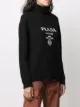 Prada logo-intarsia roll-neck jumper