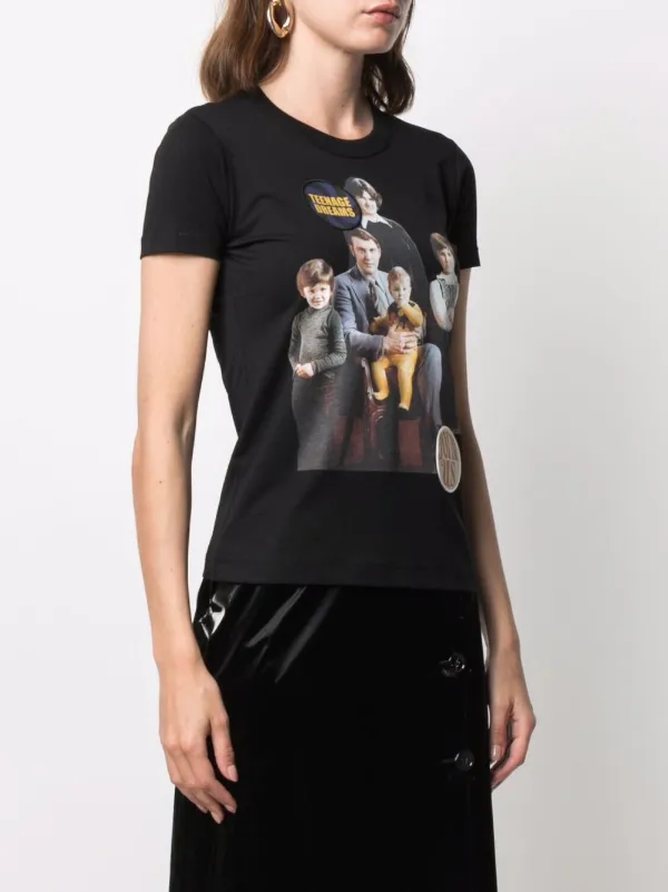 Raf Simons Family Portrait プリント Tシャツ Raf Simons Family Portrait-print T-shirt | Black | FARFETCH UK