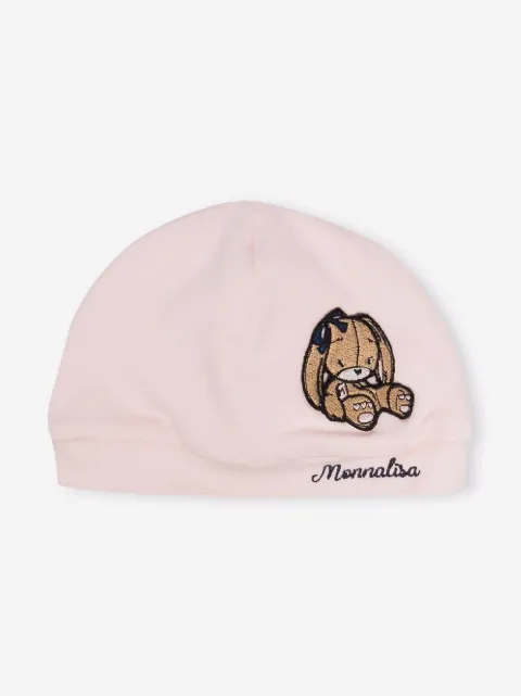 Monnalisa bunny logo knitted hat