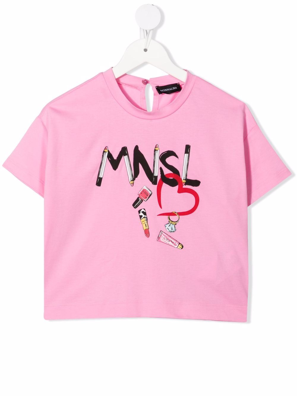 

Monnalisa playera con estampado gráfico - Rosado