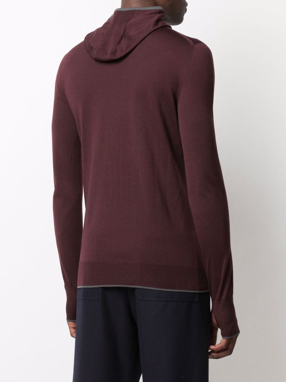 Shop Jil Sander Fine-knit Hooded Jumper In Red