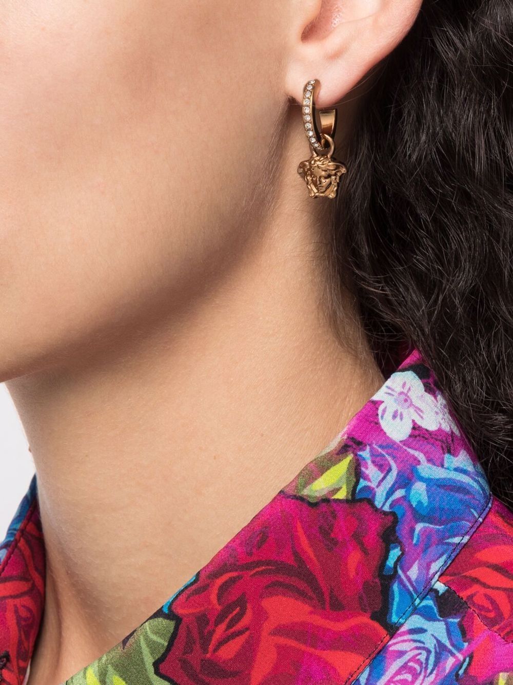 Image 2 of Versace La Medusa hoop earrings
