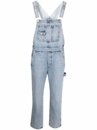 MOTHER Cotton Denim Dungarees - Farfetch