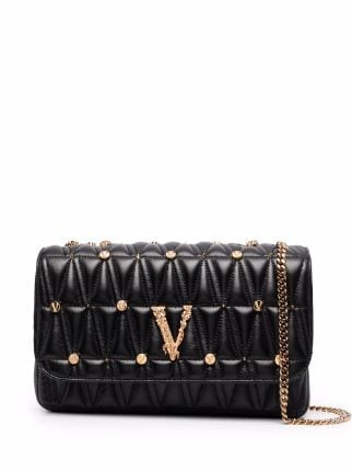 Versace Virtus Shoulder Bag In White