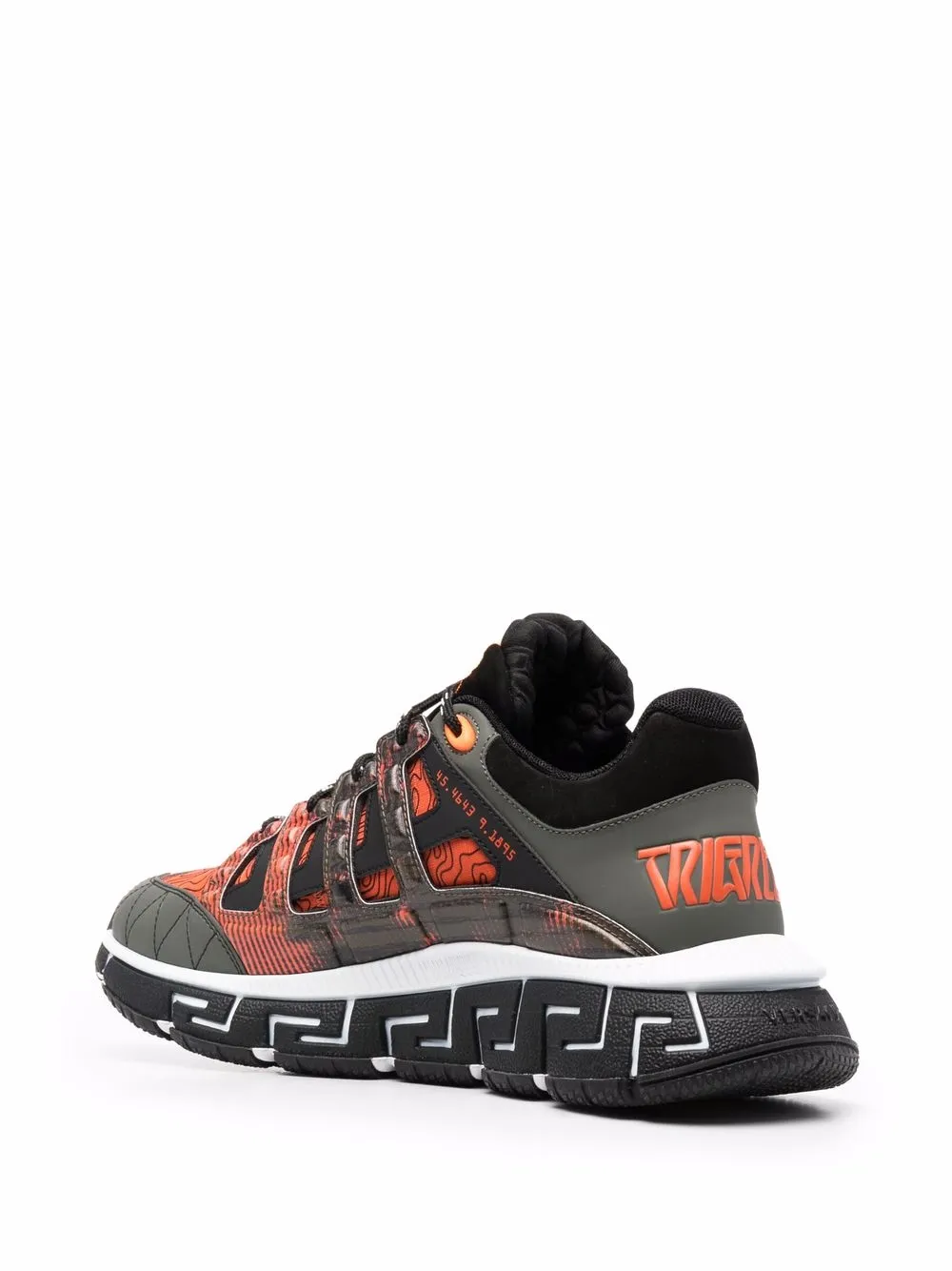 Versace Trigreca Panelled lace up Ganebet Sneakers