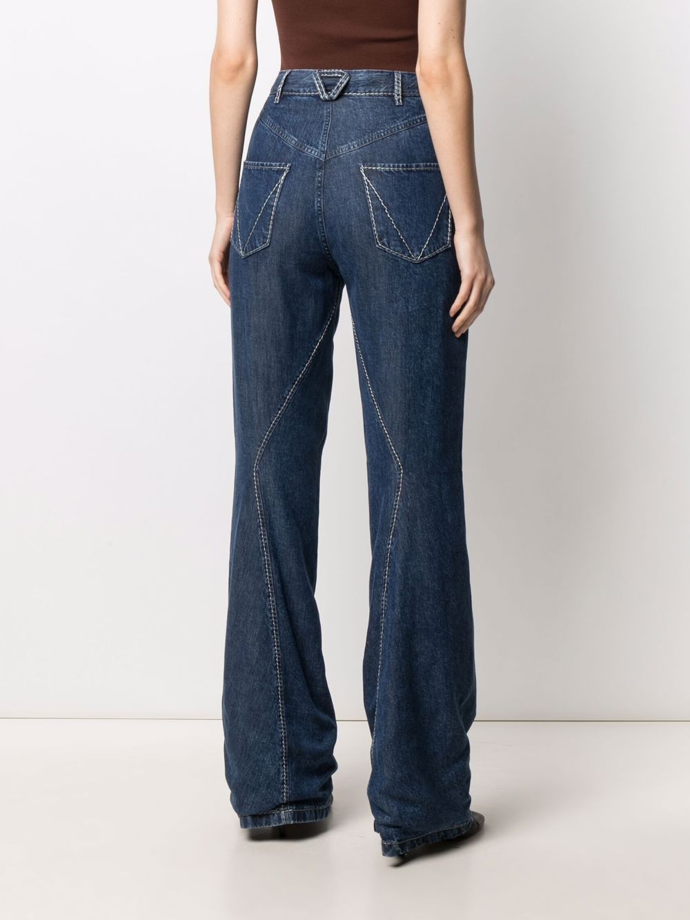 фото Bottega veneta расклешенные джинсы с завышенной талией