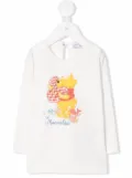 Monnalisa x Winnie the Pooh logo-embroidered T-shirt - White