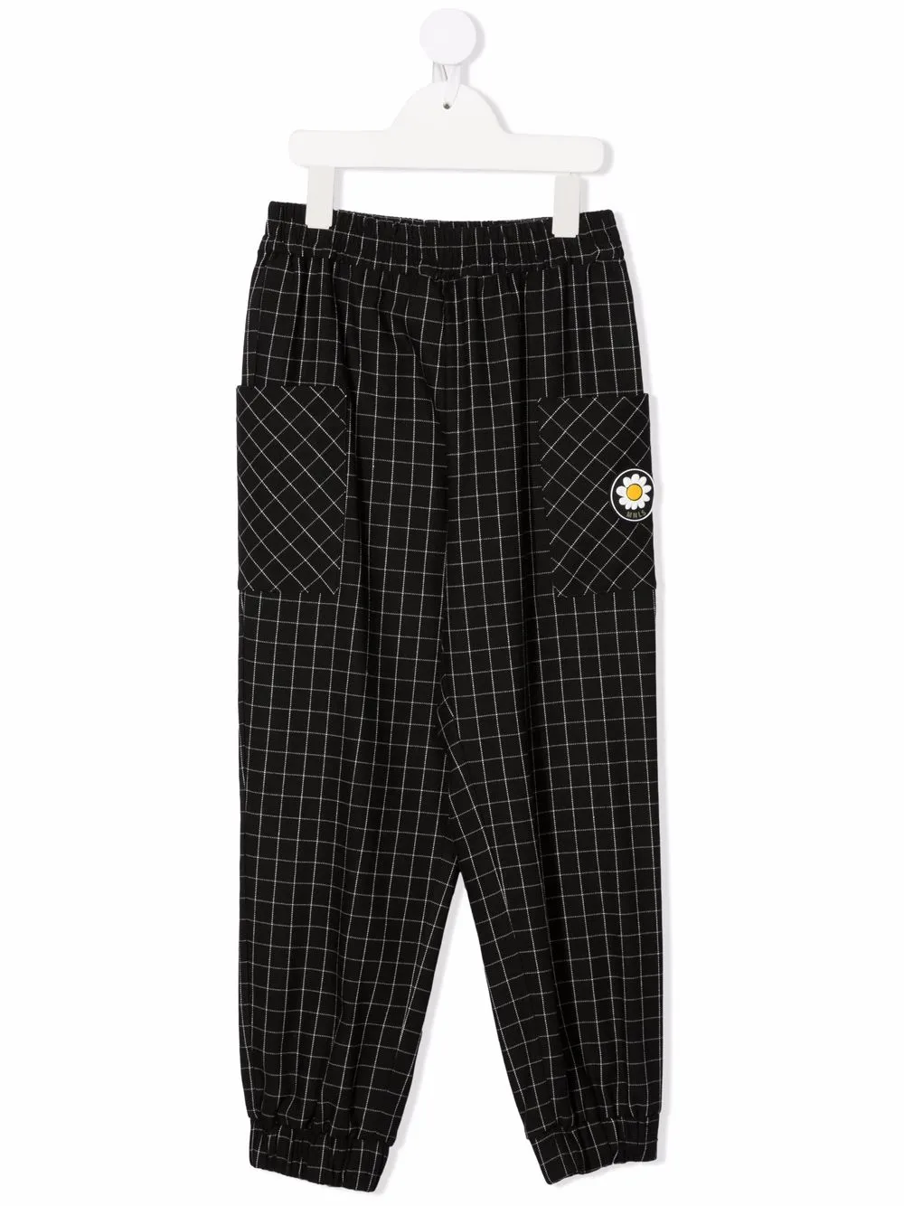 

Monnalisa checked tapered-leg trousers - Black