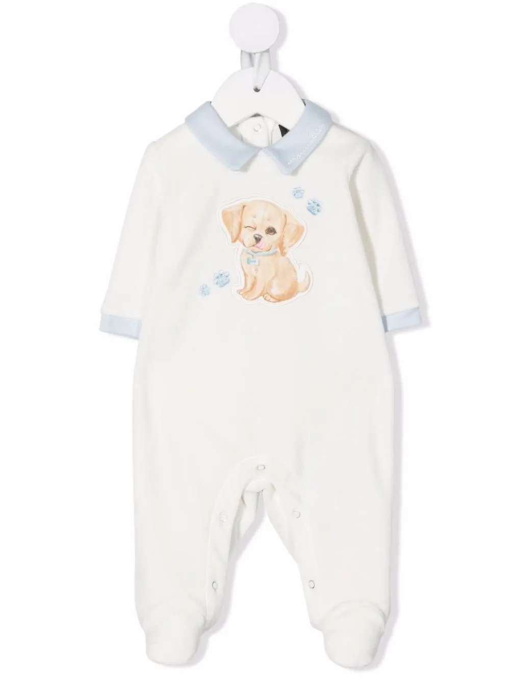 

Monnalisa logo print babygrow - White