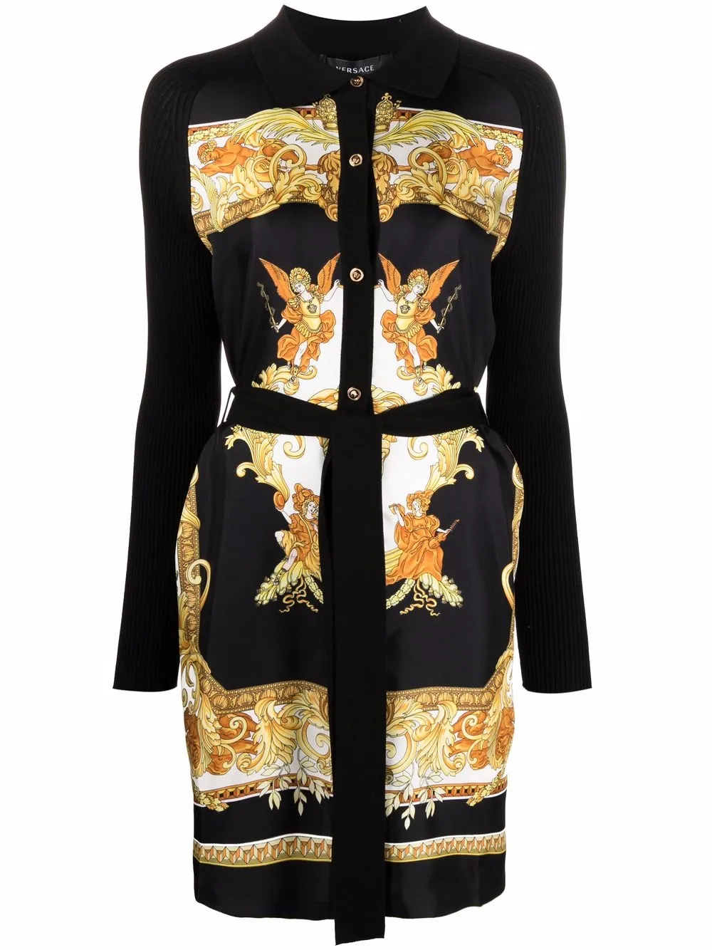 фото Versace платье с принтом barocco