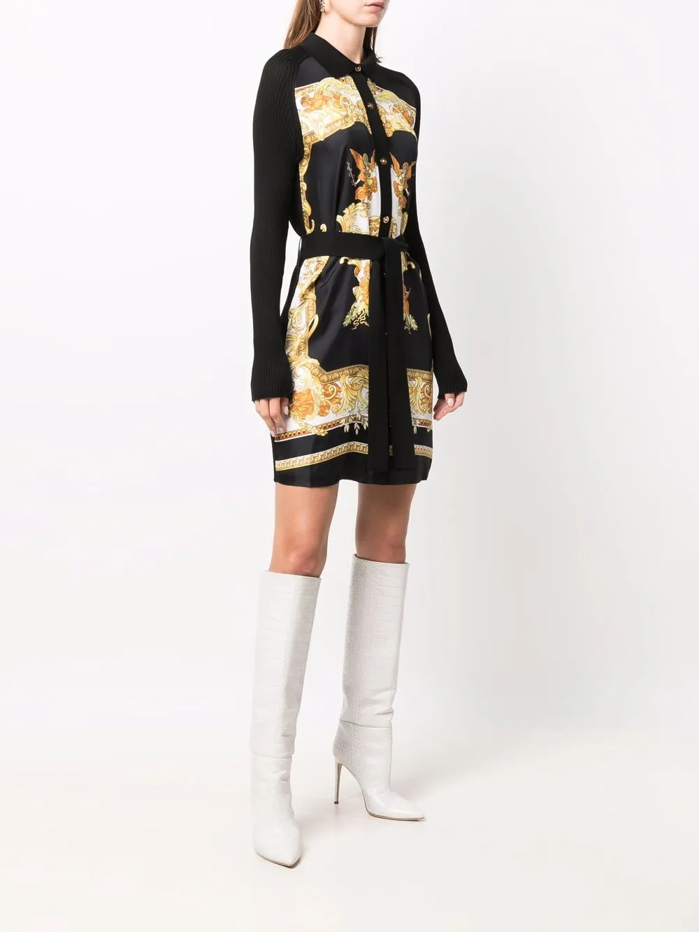 фото Versace платье с принтом barocco