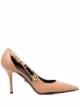 Image 1 of Versace safety-pin pointed leather pumps