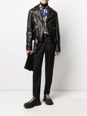 versace leather jacket men