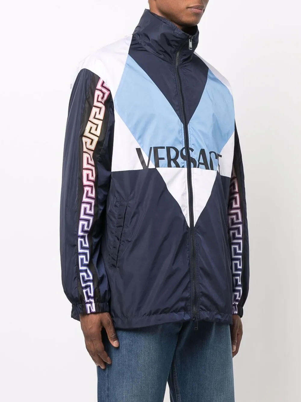 Versace colour-block Logo Track Jacket - Farfetch