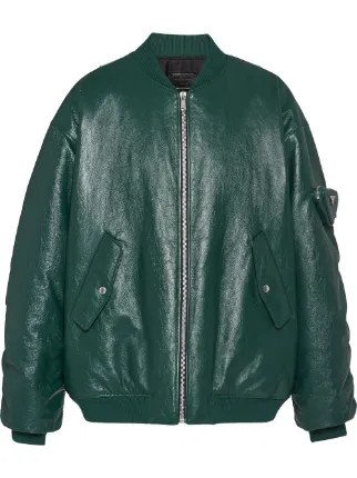 prada green bomber jacket