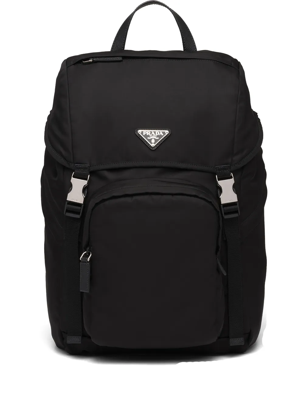 Prada logo-plaque multi-pocket Backpack - Farfetch