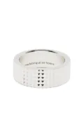 Le Gramme guilloché pyramid ribbon ring - Silver