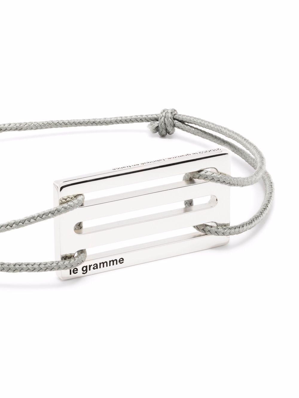 Shop Le Gramme Punched Cord Bracelet In Silber