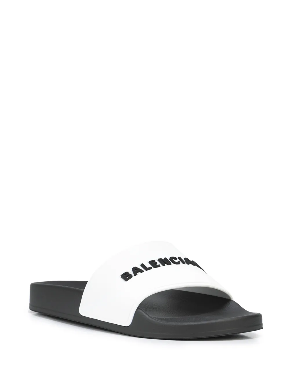 Balenciaga Slippers met logoprint Wit