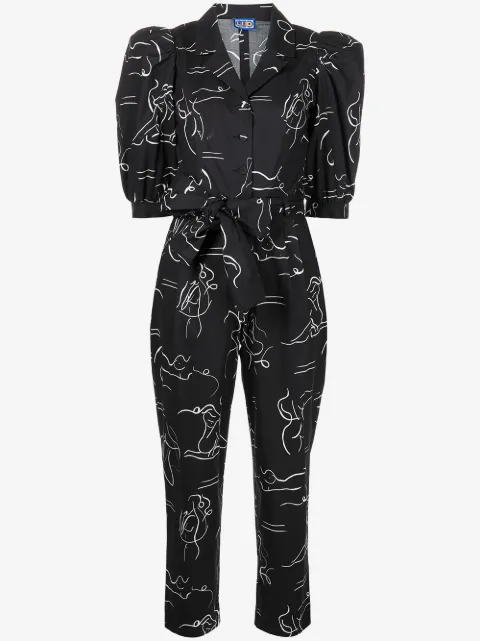Lhd Casitas illustration-print jumpsuit