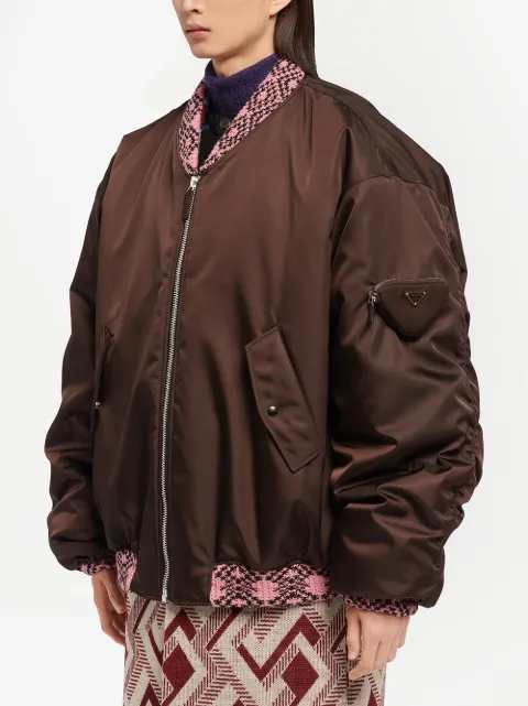 prada nylon bomber jacket