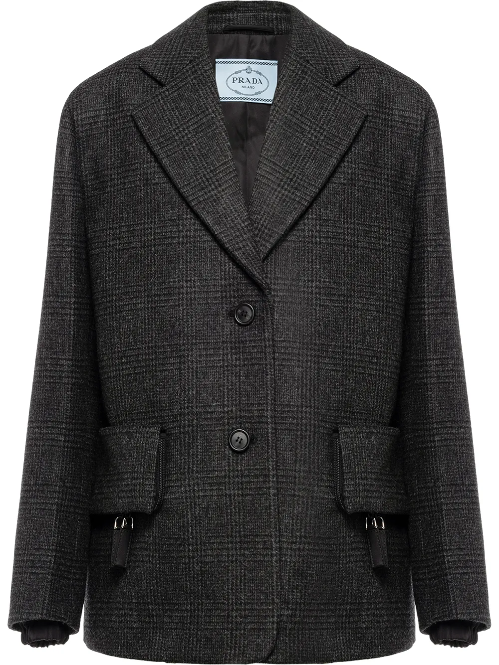 ジャケット PRADA SINGLE-BREASTED PRINCE OF WALES WOOL JACKET Prada Prince of Wales Wool Blazer | Sendegaro ES