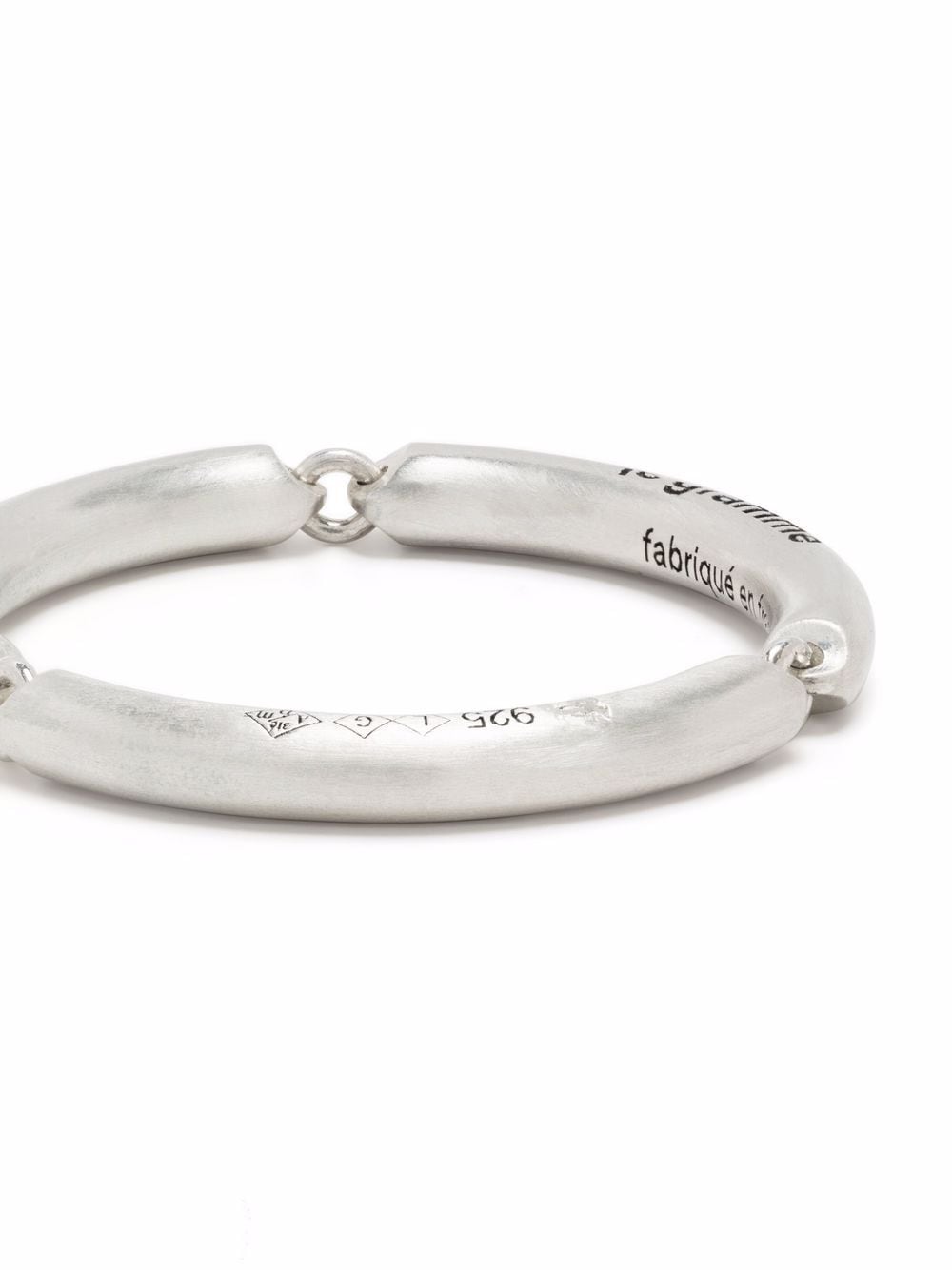 Shop Le Gramme 3g Brushed Link Ring In Silber