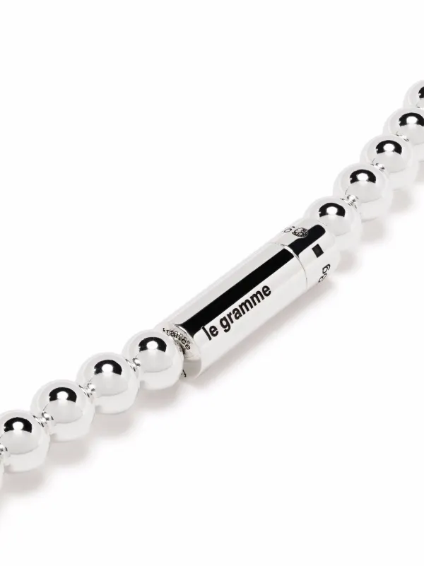 Le Gramme 51g Polished Beaded Necklace | Silver | FARFETCH