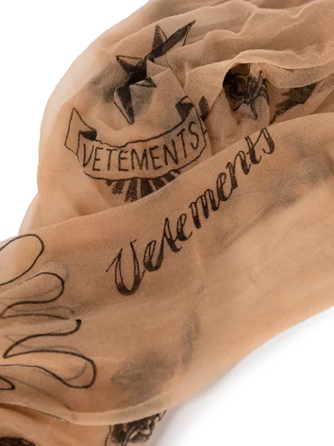 VETEMENTS tattoo-print Tights - Farfetch