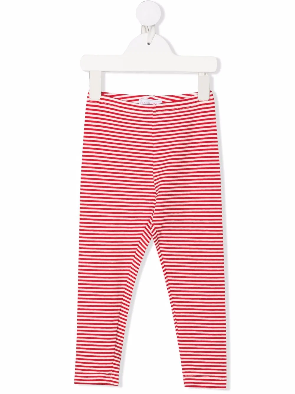 

Monnalisa striped cotton-blend leggings - White