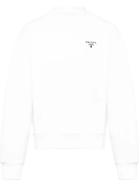 Prada logo-print fleece sweatshirt