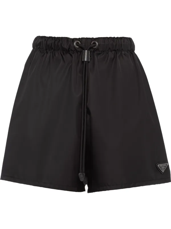 prada logo nylon shorts