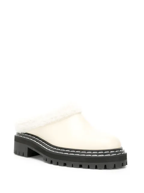 proenza schouler shearling lined leather mules