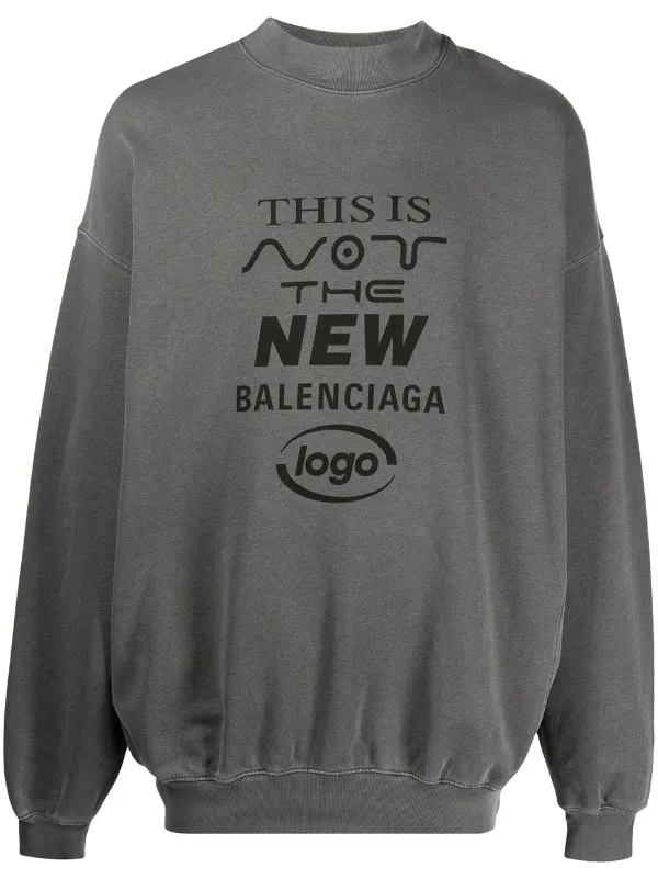 ー品販売  ロゴ Balenciaga スウェットシャツ JP FARFETCH | グレー | パーカー