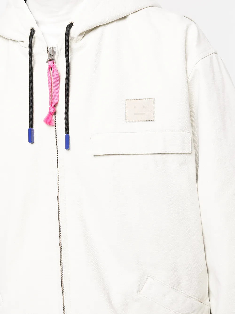 фото Acne studios куртка с капюшоном и нашивкой-логотипом