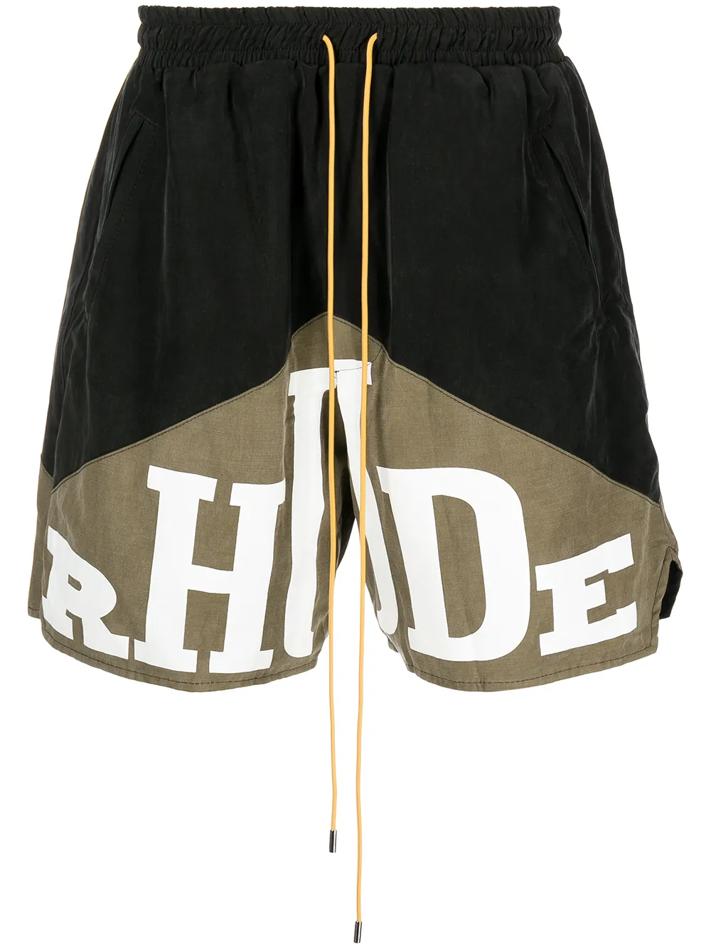 Rhude bermudas Yachting con logo estampado - Negro