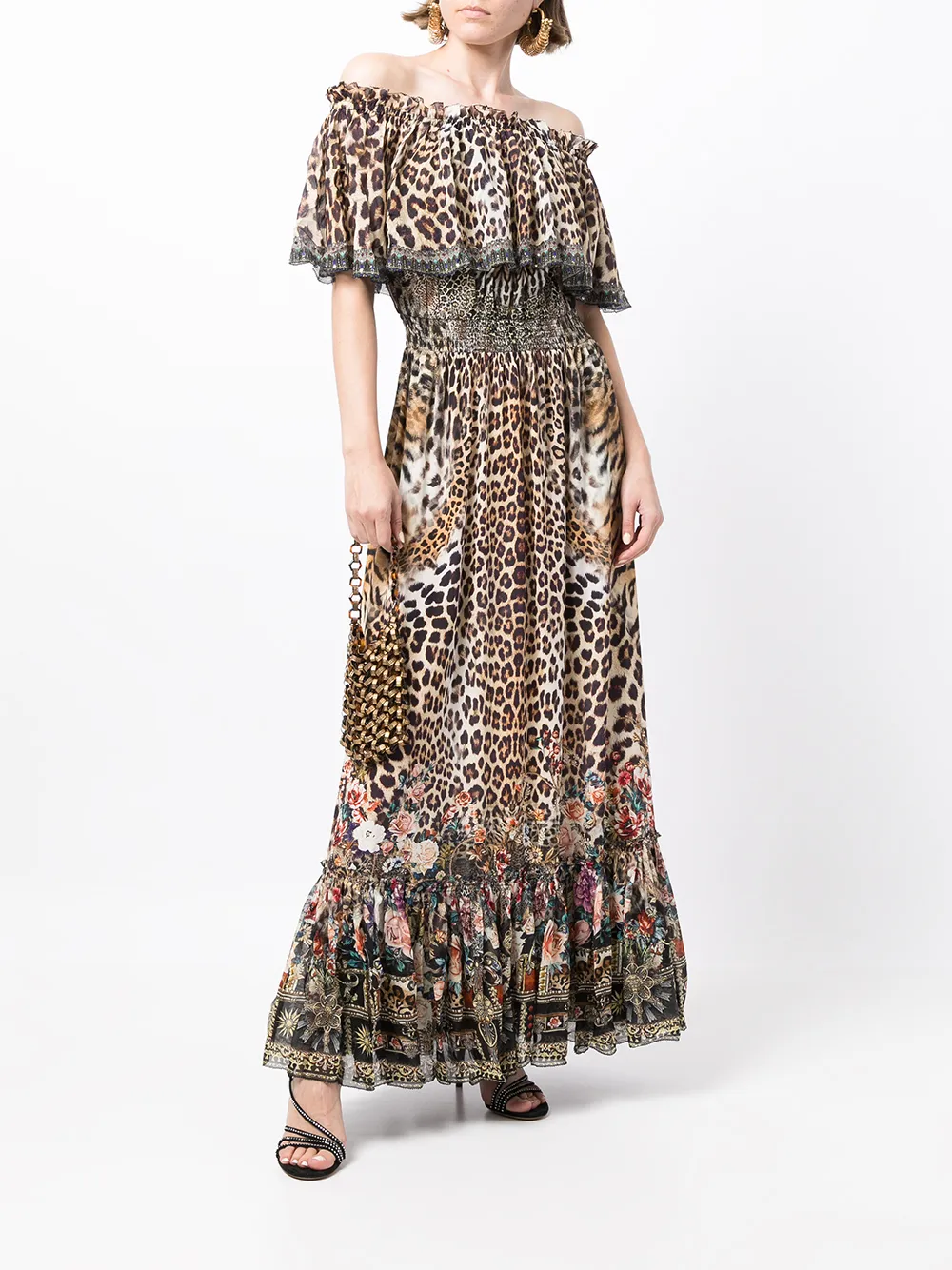 Camilla Jurk met print - Bruin