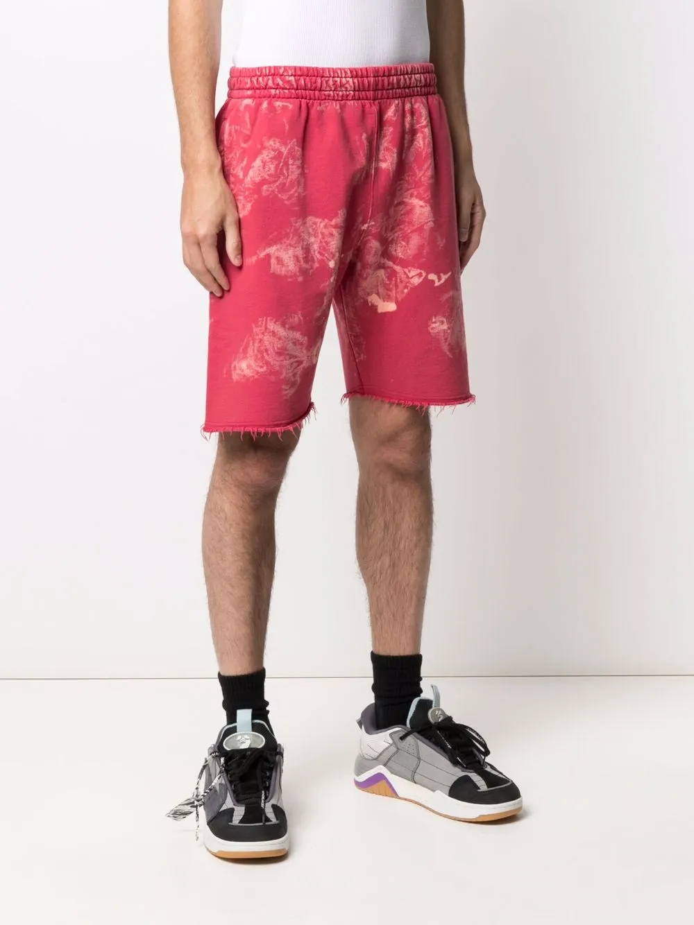 фото Off-white спортивные шорты с эффектом разбрызганной краски