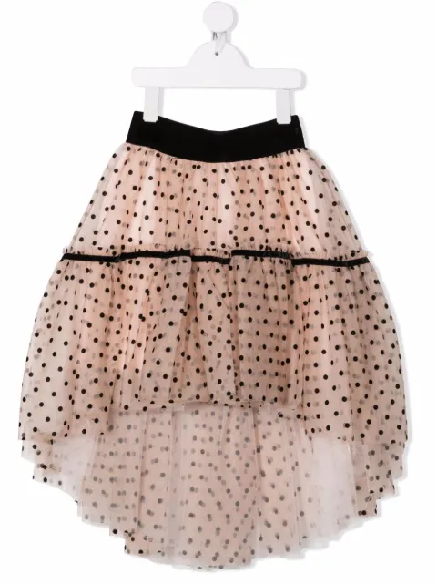 Monnalisa polka-dot tulle skirt