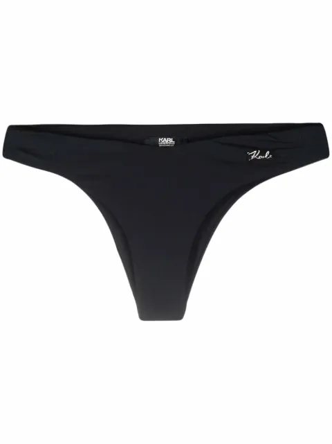 Karl Lagerfeld logo-lettering bikini bottoms