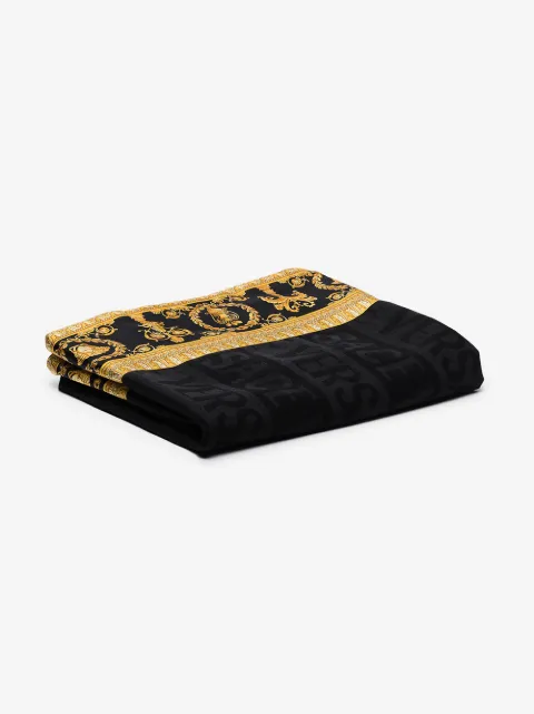 Versace logo pattern baroque blanket