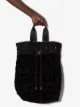 Versace logo pattern drawstring beach bag