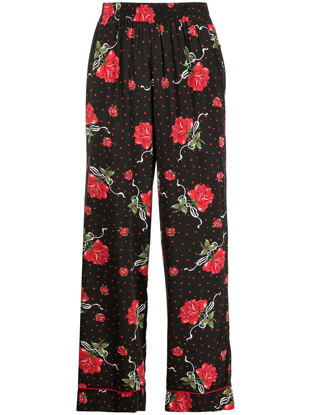 фото Rodarte шелковые брюки с цветочным принтом