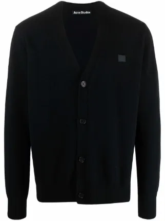 Acne Studios V neck Wool Cardigan Black FARFETCH AU