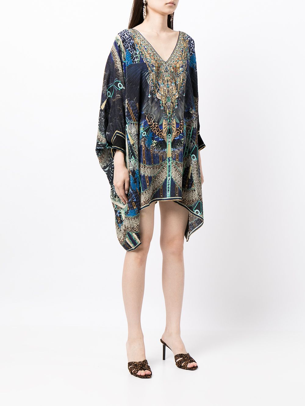 фото Camilla graphic-print kaftan dress